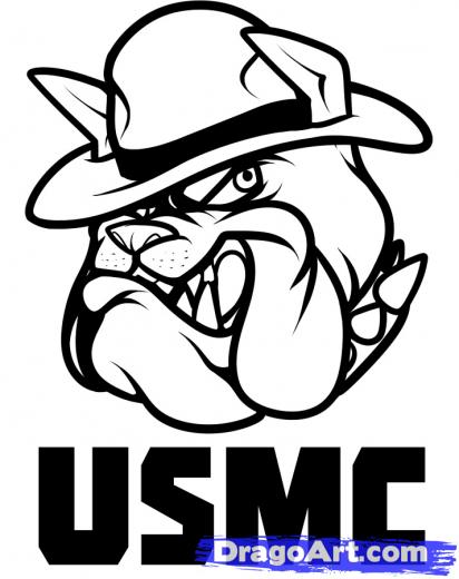 Marine Corps Bulldog Coloring Page Coloring Pages