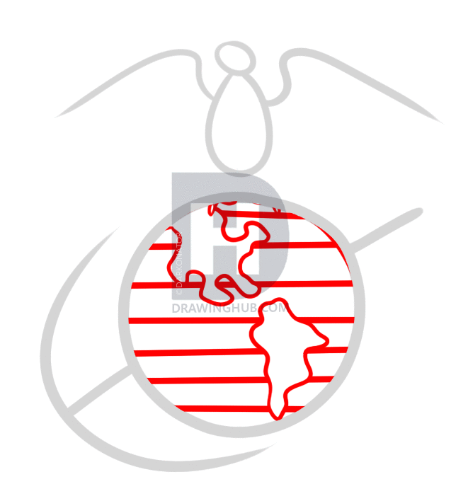 661x708 How To Draw Usmc Symbol, Step