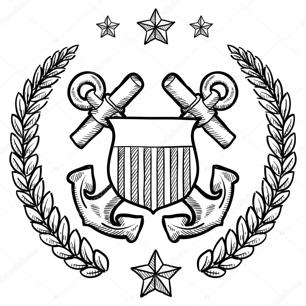 1024x1024 Marine Drawing Insignia For Free Download