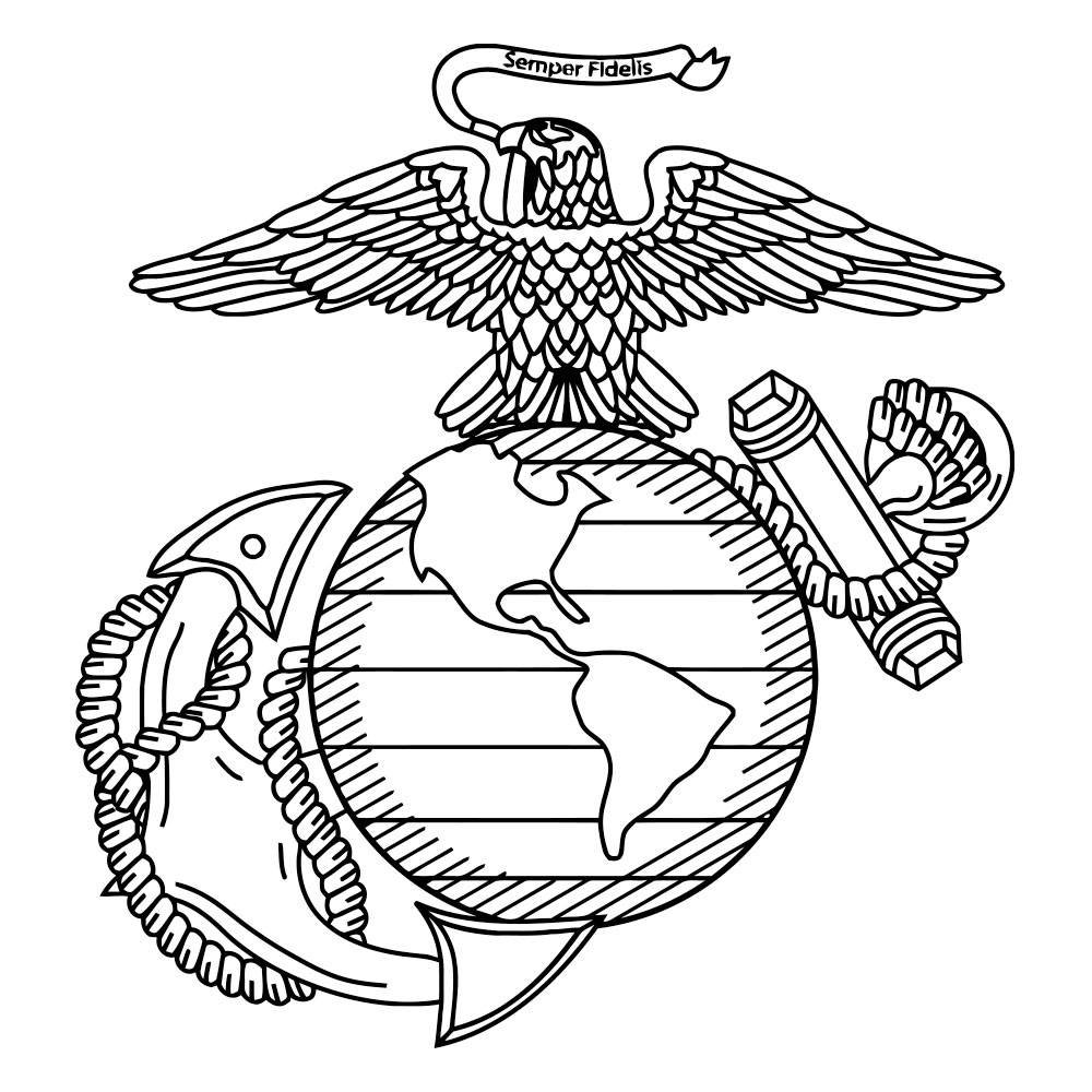 Usmc Logo Drawing | Free download on ClipArtMag