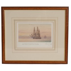 250x250 signed limited edition maritime print of u s s constitution