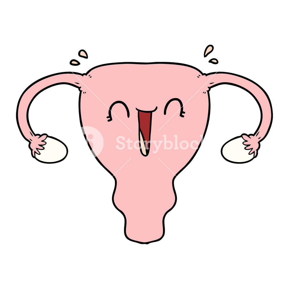 1000x1000 Cartoon Happy Uterus Royalty Free Stock Image
