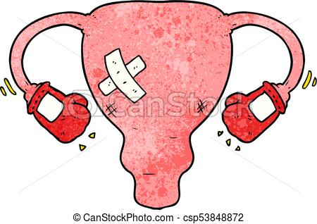 450x318 cartoon beat up uterus with boxing gloves