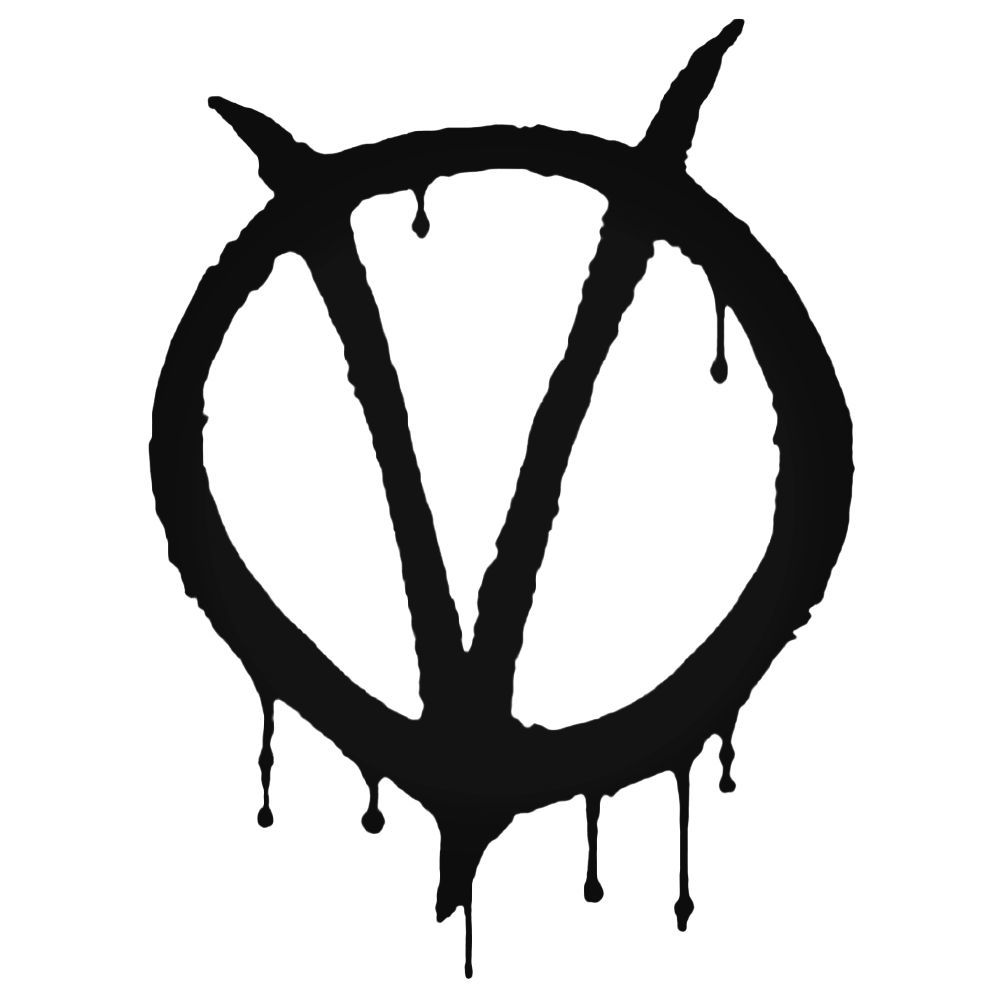 1000x1000 V For Vendetta Decal Sticker