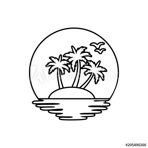 500x500 Summer Vacation Logo Drawing