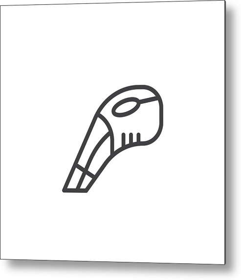 493x572 Handle Vacuum Cleaner Outline Icon Metal Print