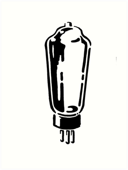 413x549 Old Vacuum Tube Drawing Art Prints