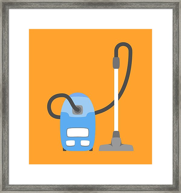 600x639 Vacuum Cleaner Icon Isolated Household Appliance Framed Print