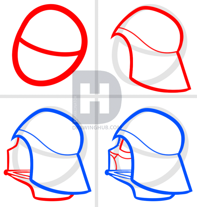 686x720 How To Draw Darth Vader Easy, Step