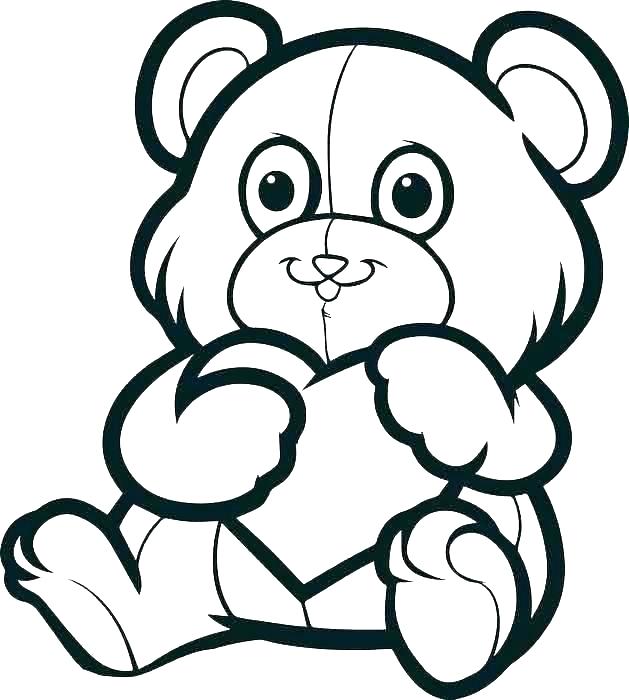 629x700 Color Drawing At Free For Personal Use Color Kids Drawing Of Teddy