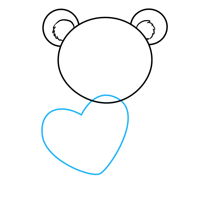 680x678 How To Draw A Teddy Bear With A Heart