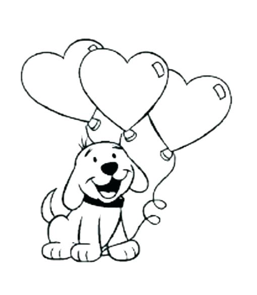 510x585 Valentine Card Coloring Pages