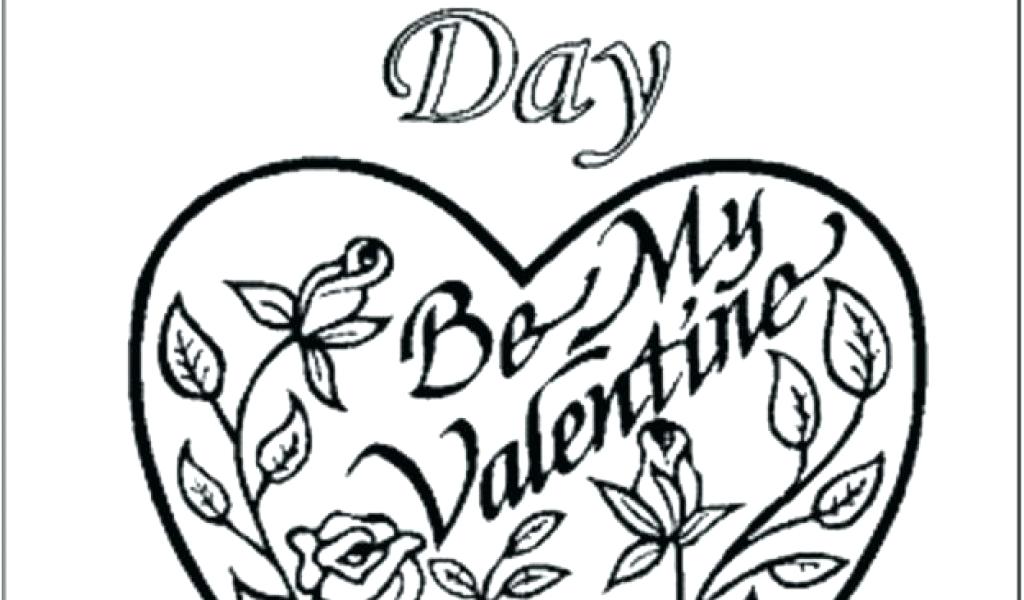 1024x600 Valentine Card Printable Coloring Pages