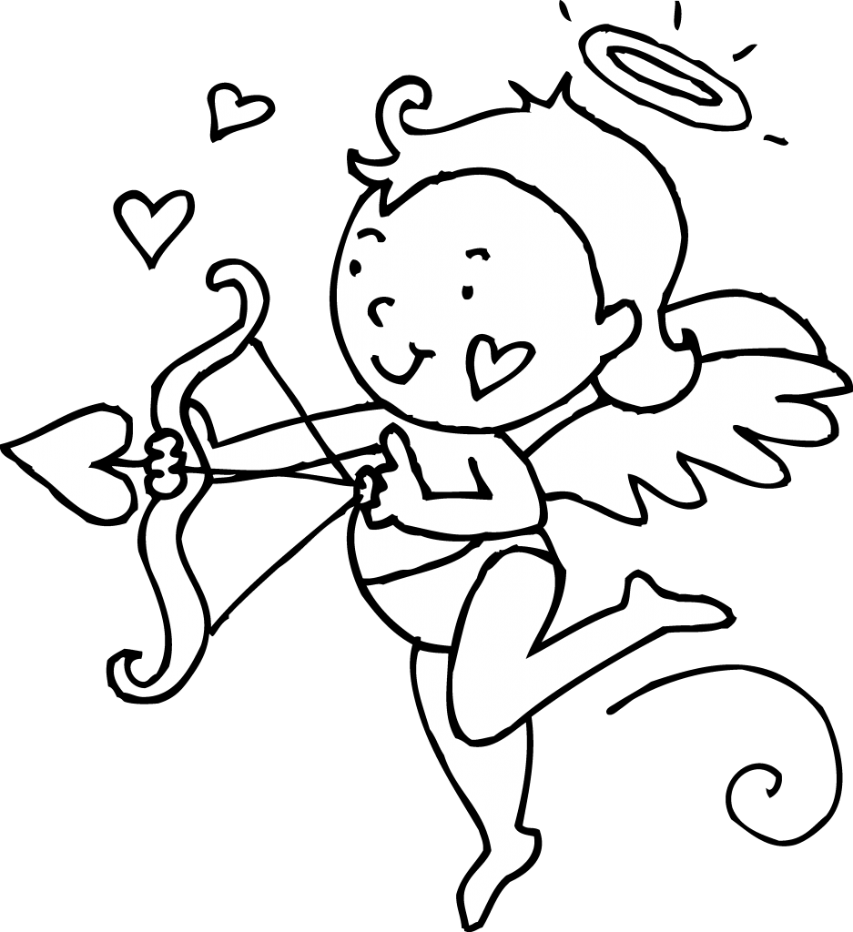 937x1024 Collection Of Free Cupid Drawing Coloring Book Download On Ui Ex