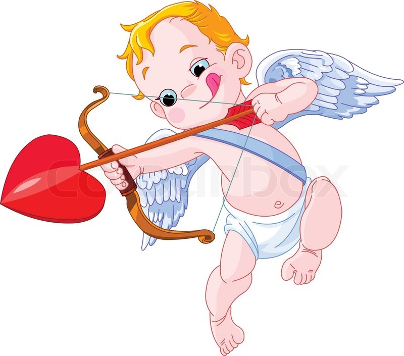 800x705 Valentines Day Cupid Ready To Shoot Stock Vector Colourbox