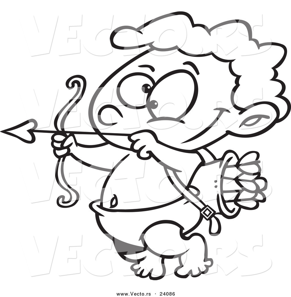 1024x1044 Collection Of Free Cupid Clipart Coloring Page Download On Ui Ex