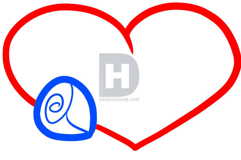 829x550 How To Draw A Valentine Heart For Kids, Step