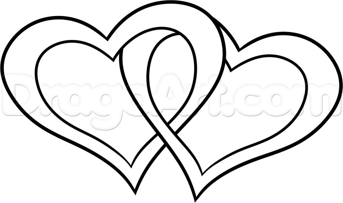 1156x684 How To Draw Tribal Valentine Hearts, Step