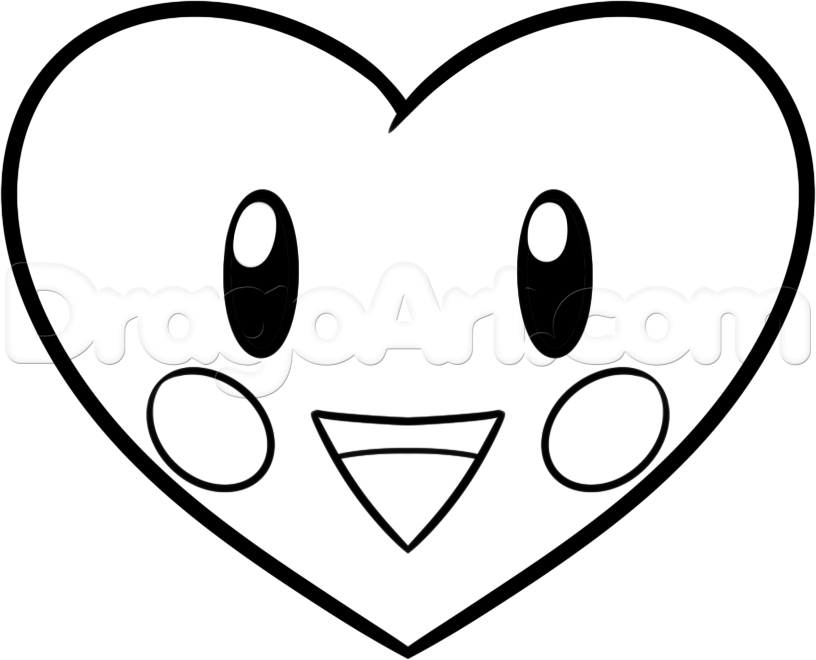 816x660 Step How To Draw A Chibi Valentine Heart