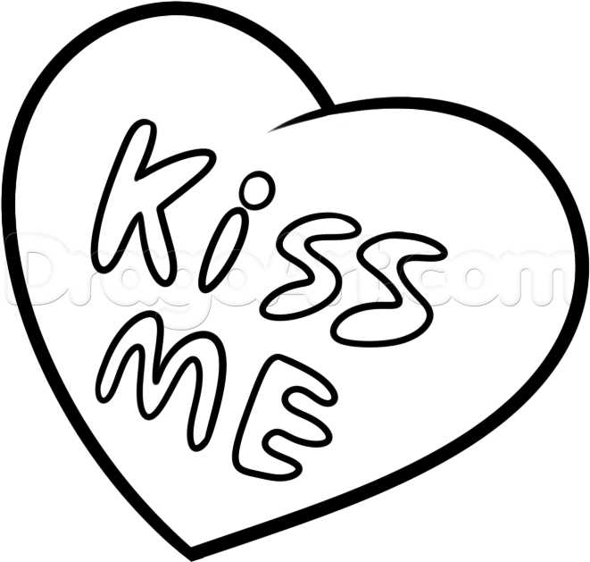 661x629 Step How To Draw A Valentine Candy Heart, Sweethearts
