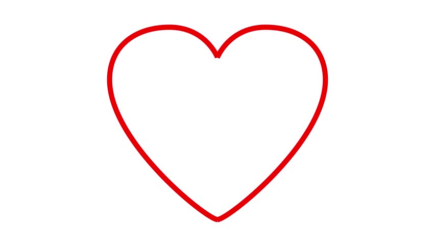 852x480 Valentine Heart Drawn