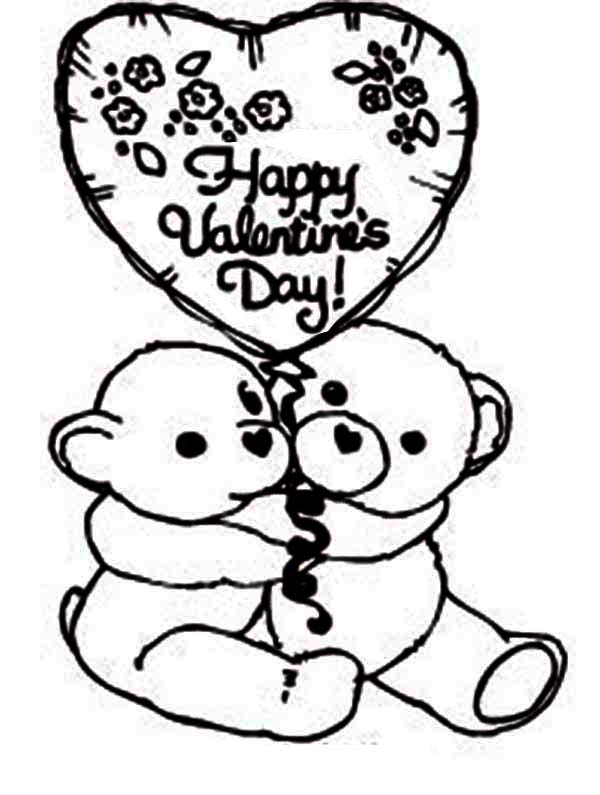 600x795 Bear Drawing Valentines Day For Free Download
