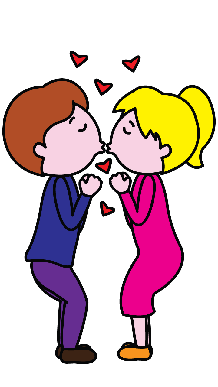 720x1280 How To Draw People Kissing, Valentines Day, Easy Step