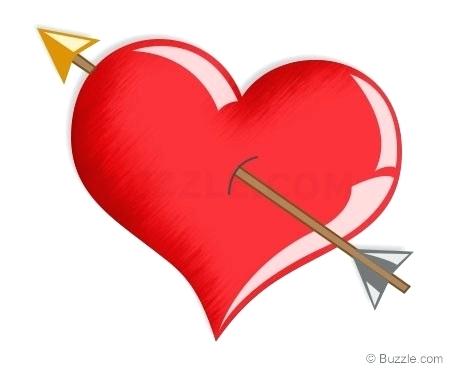 450x370 Drawing Hearts With Wings Heart Drawing With Arrow Final Drawing