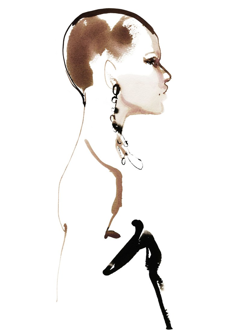 768x1100 david downton's sketchbooks couture collections, backstage