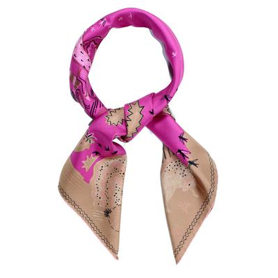 400x400 Valentino Scarf Cream Pink Animal Drawings