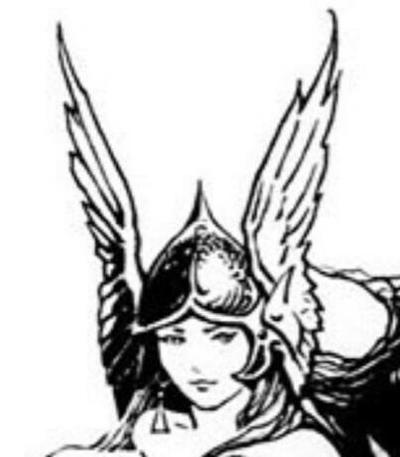 400x457 frank frazetta drawing of a valkyrie maiden