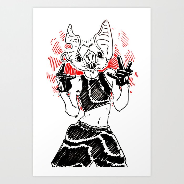 700x700 Vampire Bat Art Print