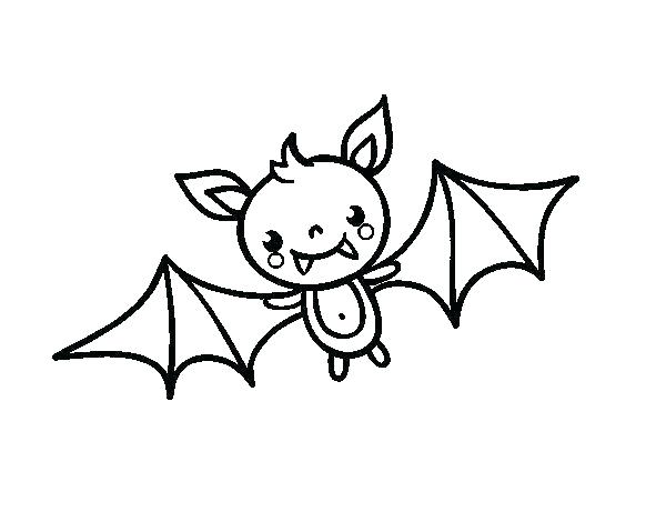 600x470 Free Cute Bat Coloring Pages Cute Bat Drawing At Free For Personal