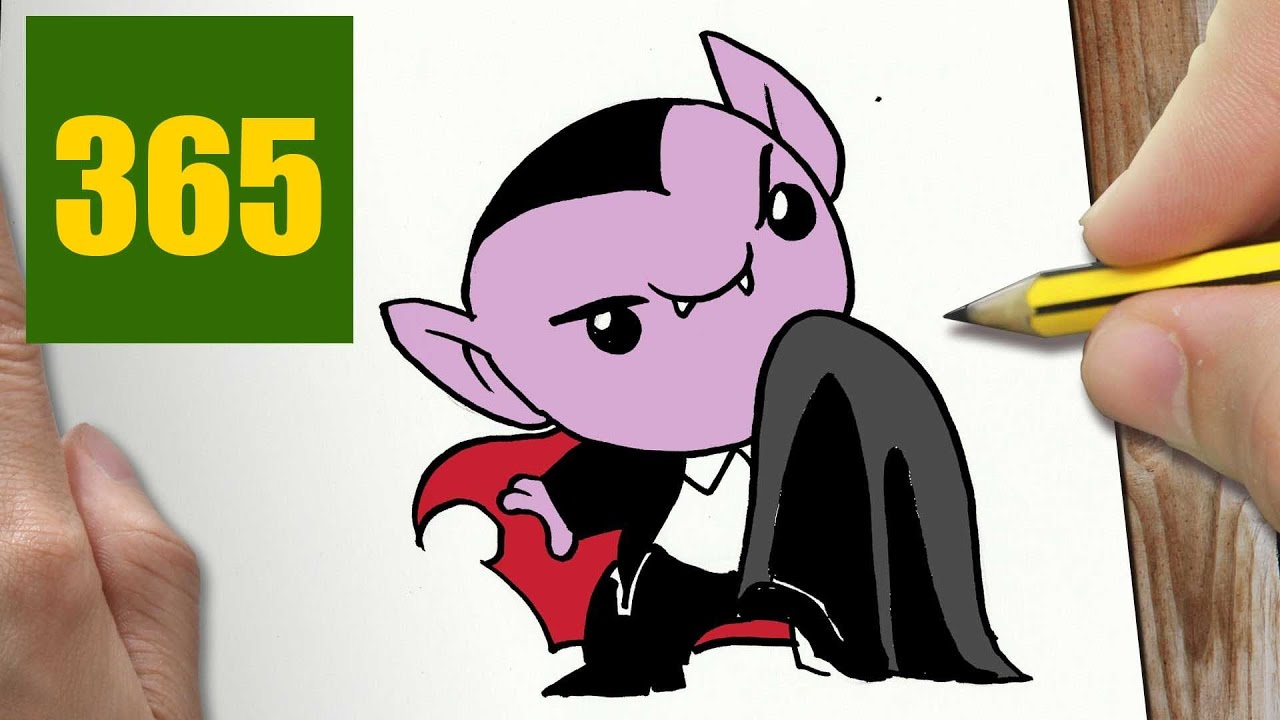 1280x720 How To Draw A Dracula Cute, Easy Step