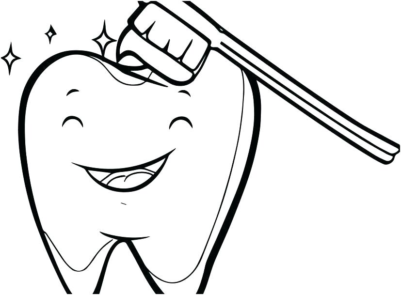 827x609 Teeth Mouth Coloring Pages Vampire Brush Your Colouring Tooth