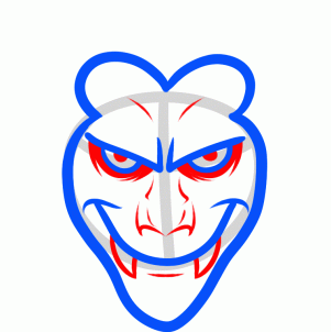 301x302 Drawing Printout How To Draw A Vampire Face