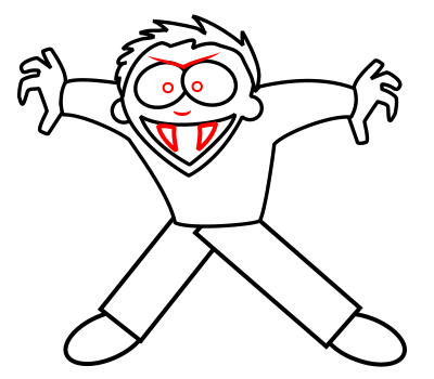 400x350 Drawing A Cartoon Vampire