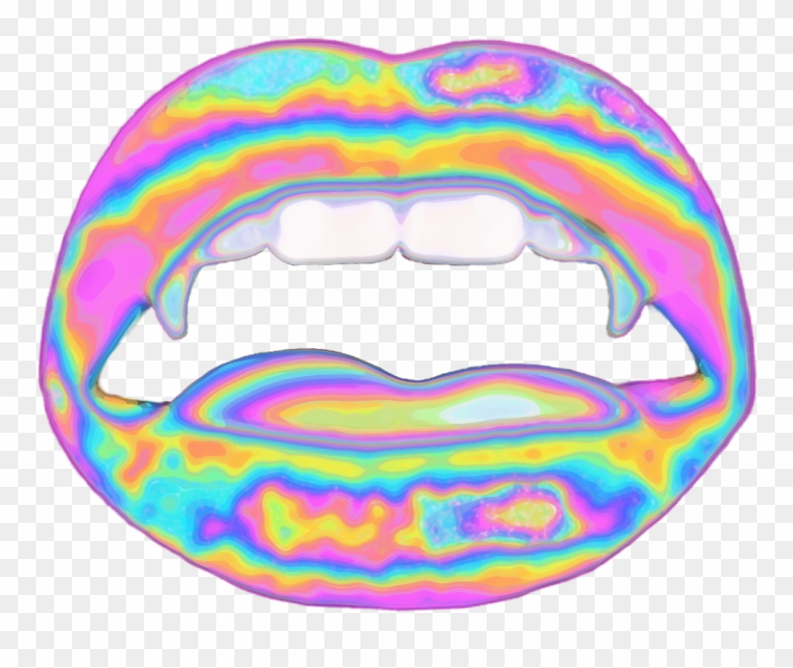 880x741 Lips Vampire Halloween Teeth Face Holographic