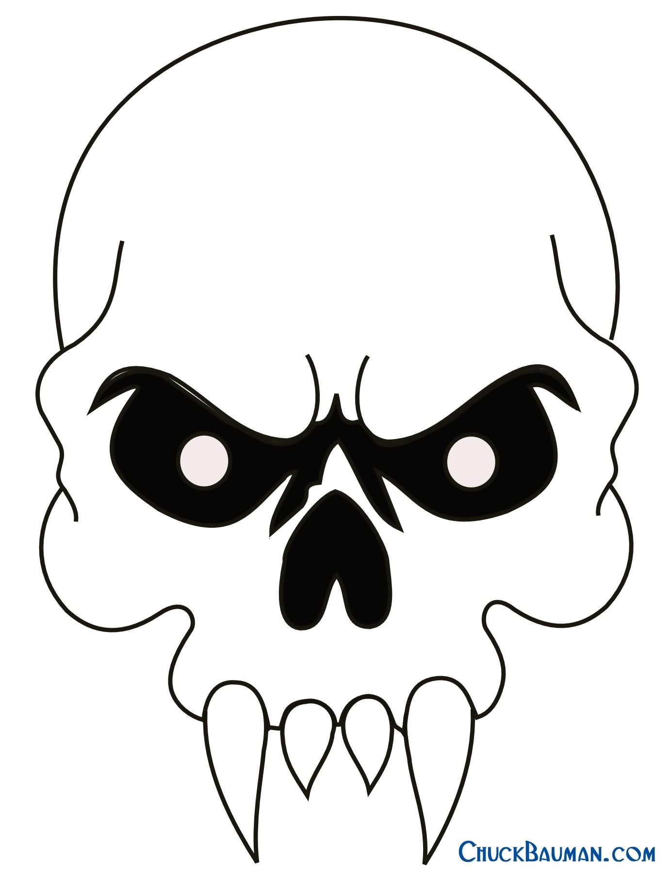 1383x1808 Simple Black Outline Vampire Skull Tattoo Stencil Lol Skull