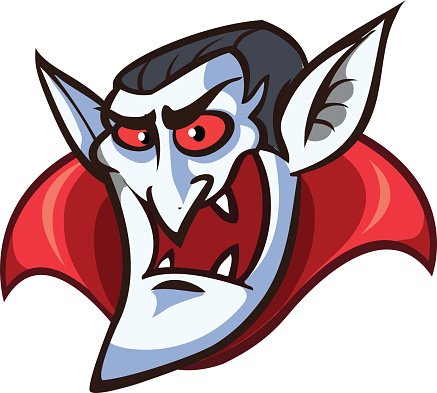 437x393 Vampire Vector Clip Art Illustration With Simple Gradients Stock