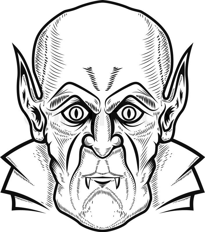 706x799 Vampire Head Isolated On White Stock Vector Colourbox