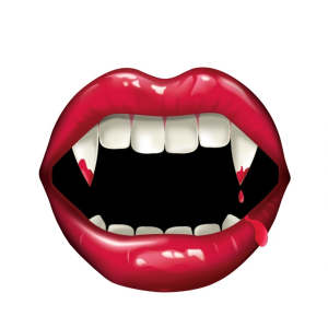 300x300 Fangtastic Vampire Lips Fangs Printed Cutout Peeks Guard