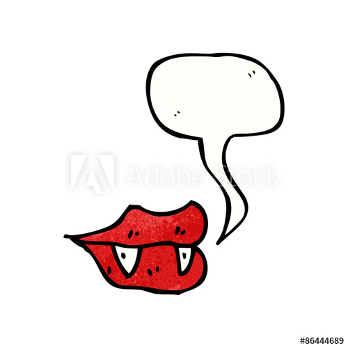 500x500 Cartoon Vampire Lips