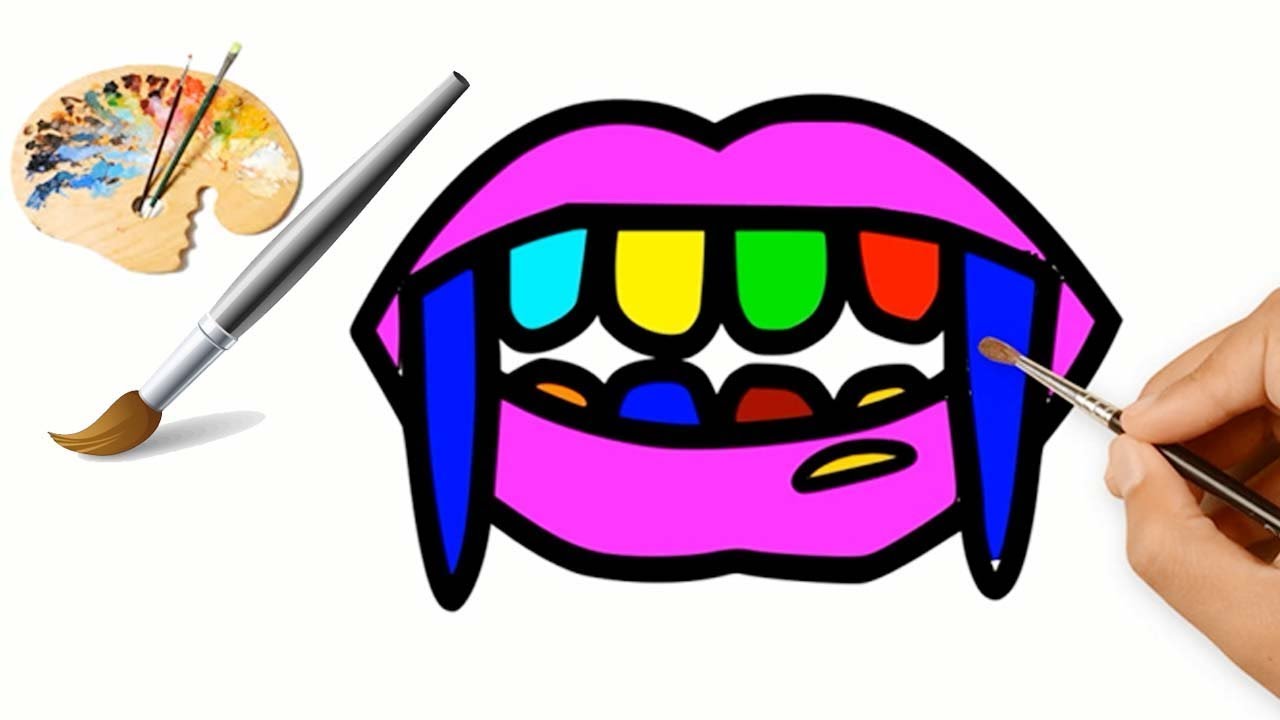 1280x720 How To Draw Vampire Teeth Vampire Teeth Coloring