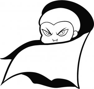 302x285 How To Draw How To Draw A Vampire For Kids