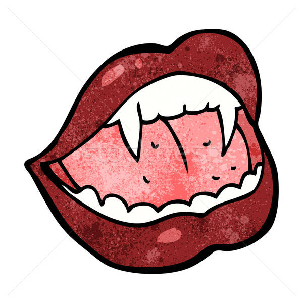 600x600 Cartoon Vampire Lips Vector Illustration Lineartestpilot