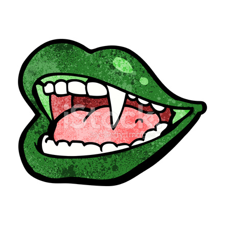 440x440 Cartoon Vampire Mouth Stock Vector