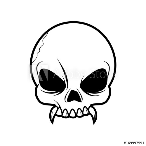 500x500 Vampire Skull Vector
