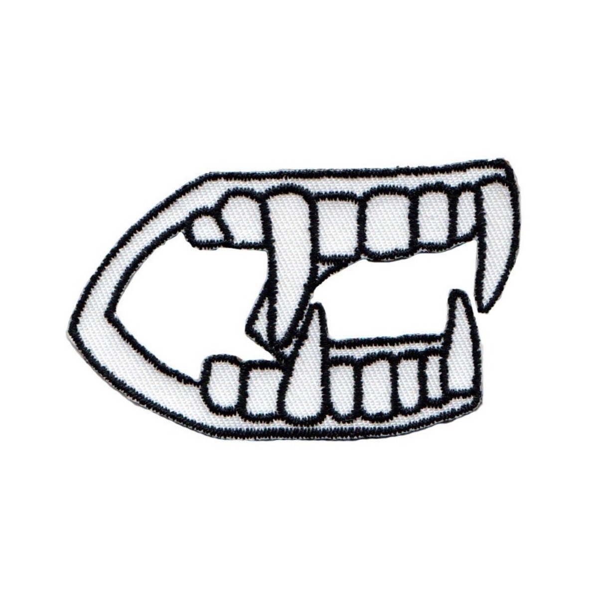 1200x1200 Vampire Teeth Patch Monster Halloween Horror Fan Embroidered