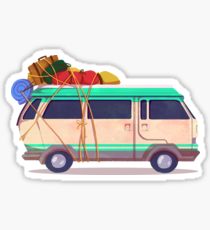 210x230 Combi Van Drawing Stickers Redbubble